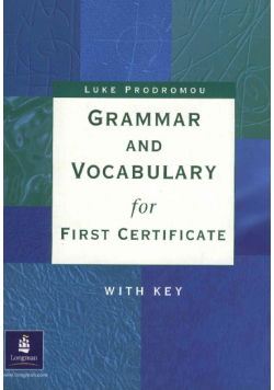 Grammar and Vocabulary for First Certificate