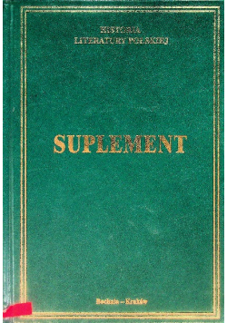 Historia literatury Polskiej Suplement