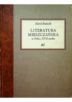 Literatura mieszczańska w Polsce XVII wieku