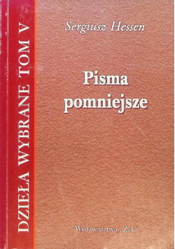 Pisma pomniejsze Tom V