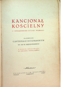Kancjonał kościelny Z uwzględnieniem rytuału polskiego