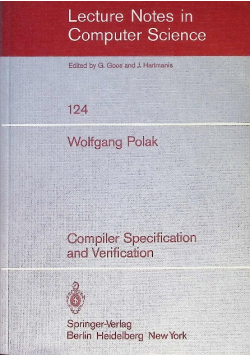 Compiler Specification and Verification