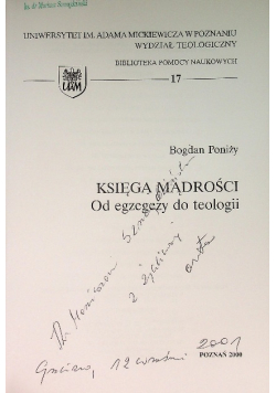 Księga Mądrości Od egzegezy do teologii