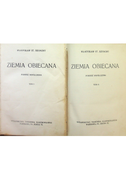 Ziemia obiecana Tom 1 i 2 1931 r.