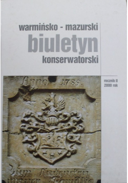 Warmińsko mazurski biuletyn konserwatorski