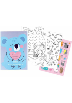Kolorowanka z naklejkami A4/40K Bebe Kids pastel
