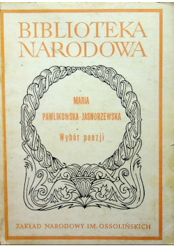 Jasnorzewska Wybór poezji