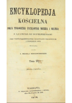 Encyklopedia Kościelna Tom III 1874 r.