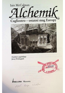 Alchemik Cagliostro ostatni mag Europy