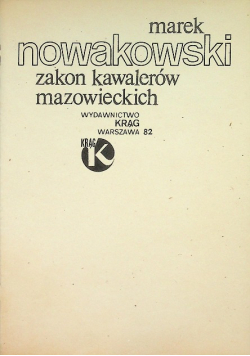 Zakon kawalerów mazowieckich