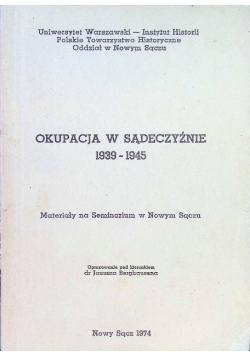 Okupacja w Sądeczyźnie 1939-1945