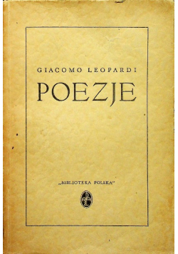 Leopardi poezje, 1938 r.