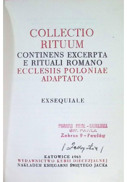 Collectio Rituum Continens Excerpta e Rituali Romano