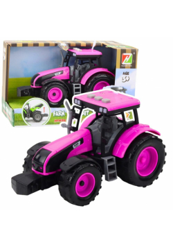Traktor farmerski ze światłem różowy
