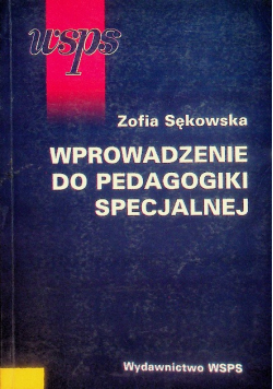 Wprowadzenie do pedagogiki specjalnej