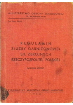 Regulamin służby garnizonowej i wartowniczej sił zbrojnych PRL
