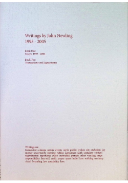 Writings by John Newling 1995 - 2005