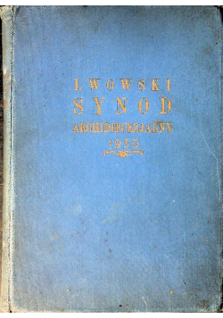 Lwowski Synod archidiecezjalny 1930 r.