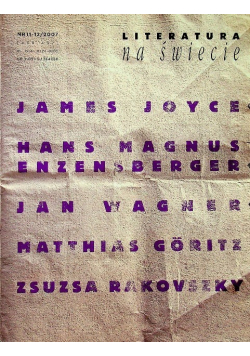 Literatura na świecie Nr 11 - 12 / 2007