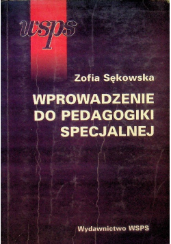 Wprowadzenie do pedagogiki specjalnej