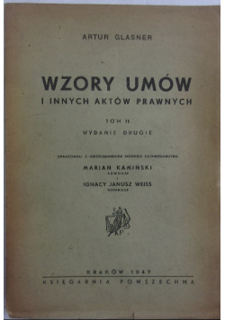 Wzory umów i innych aktów prawnych 1947r.