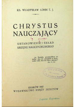 Chrystus nauczający, 1927 r.