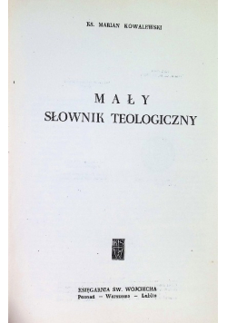 Mały słownik teologiczny