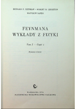 Feynmana wykłady z fizyki Tom I Część I