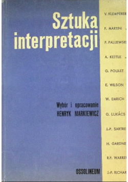Sztuka interpretacji,tom II