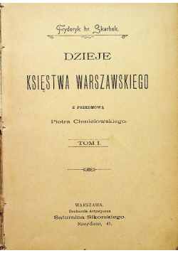 Dzieje Księstwa Warszawskiego Tom I, 1876 r.