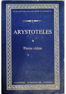 Arystoteles Pisma różne