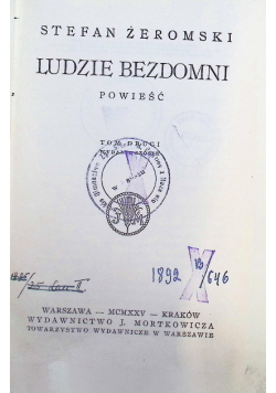 Ludzie bezdomni 1925 r