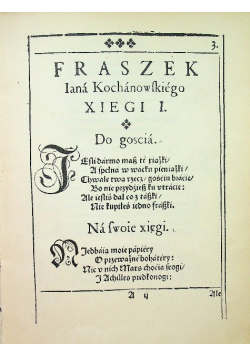 Fraszki Jana kochanowskiego