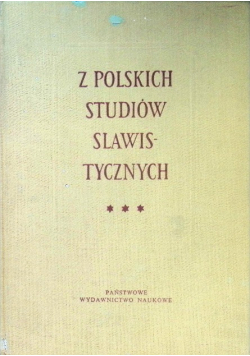 Z polskich studiów slawistycznych Tom 3