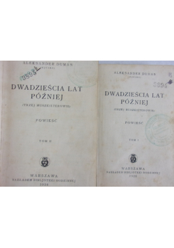 Dwadzieścia Lat Później  Tom I i II 1928 r.