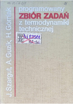 Programowany zbiór zadań z termodynamiki technicznej