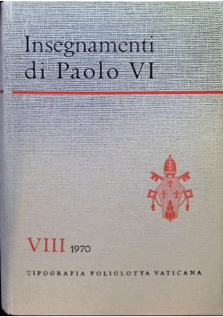 Insegnamenti di Paolo VI Tom VIII