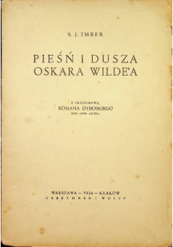 Pieśń i dusza Oskara Wildea 1934 r.
