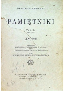 Pamiętniki Tom III 1933 r.