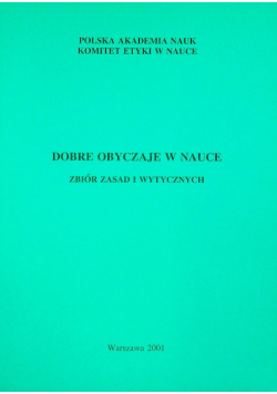 Dobre obyczaje w nauce