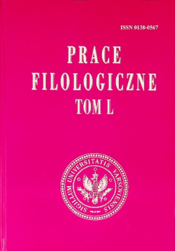Prace filologiczne Tom L Nr 50/05