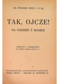 Tak Ojcze 1938 r.