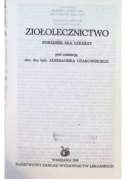 Ziołolecznictwo Poradnik dla lekarzy