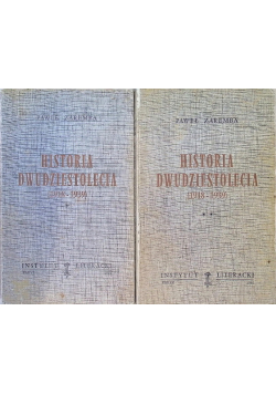 Historia dwudziestolecia ( 1918 - 1939 ) Tom I i II