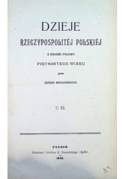 Dzieje Rzeczypospolitej Polskiej Tom III 1846 r.