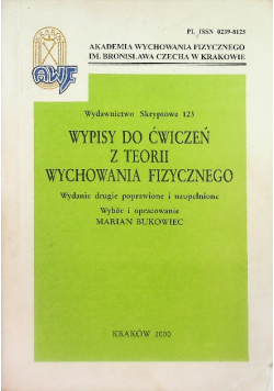 Wypisy do ćwiczeń z teorii wychowania fizycznego