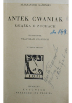 Antek cwaniak książka o zuchach 1935r.