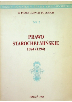 Prawo starochełmińskie 1584 (1394) Nr 2
