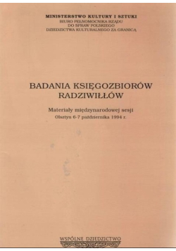 Badania księgozbiorów Radziwiłłów