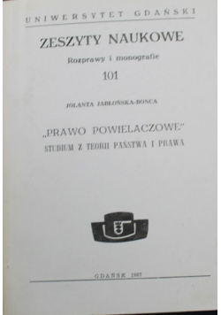 Zeszyty naukowe rozprawy i monografie 101 prawo powielaczowe  studium z teorii państwa i prawa plus autograf